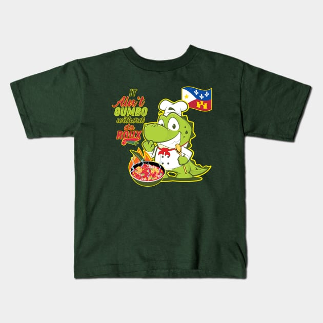 Gumbo Gator Kids T-Shirt by spicoli13